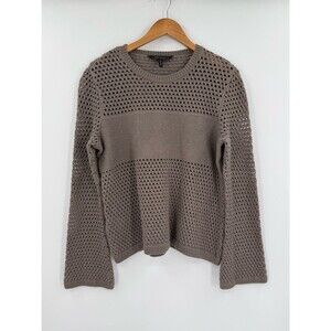 BCBGMaxAzria Joeli Open Knit Sweater | Spanish Moss | Large